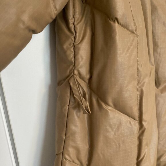 Tan‎ Puffer Long Down Jacket Insulated Coat Women's Plus SIze 18 - Picture 4 of 9